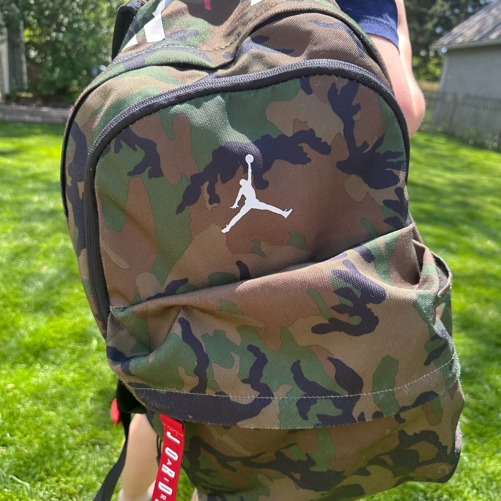 Jordan Air Patrol Green and Brown Camouflage Backpack